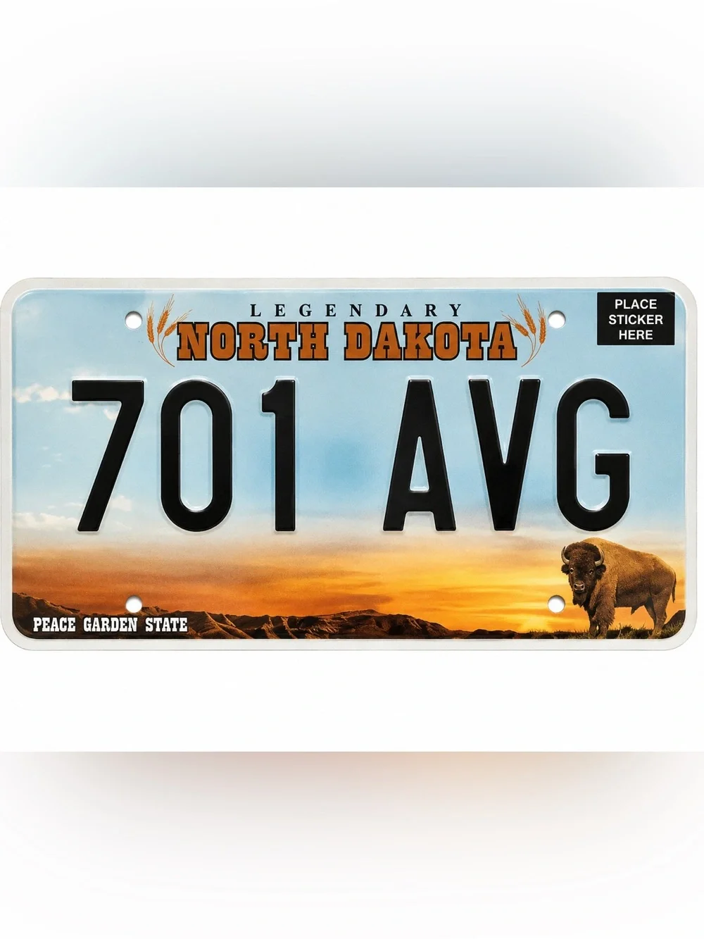 North Dakota Legendary Peace Garden State License Plate